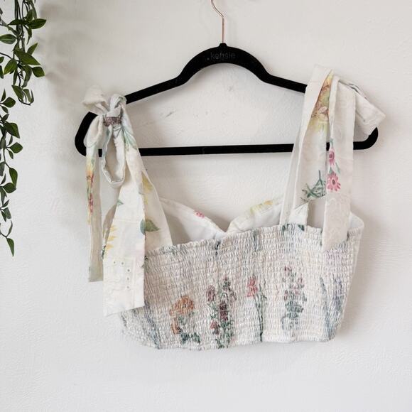 NWOT Petal & Pup Kara Two Piece Floral Eyelet Skirt Top Set Sz L - Picture 9 of 13